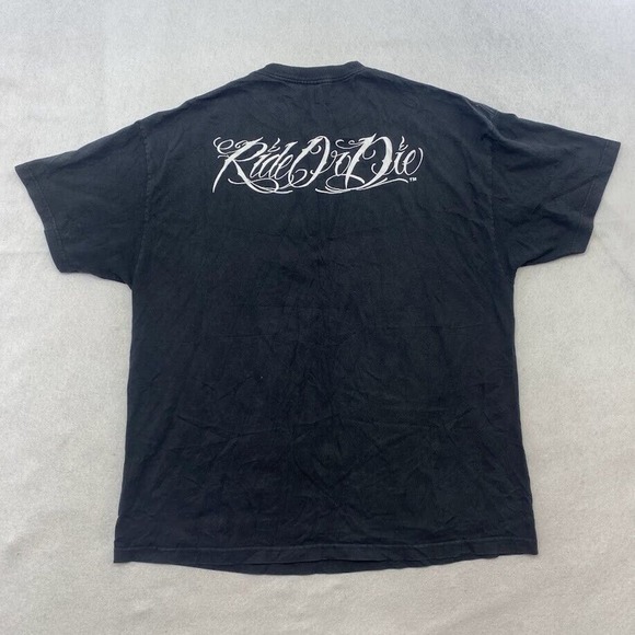 Born To Be Wild Ride or Die Graphic Tee Thrifted Vintage Style Size 2XL - Picture 6 of 9